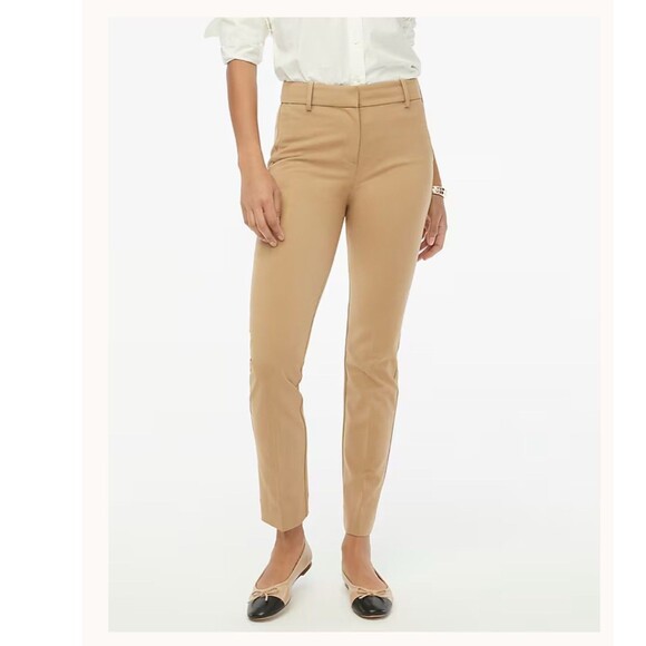 J Crew Pants - J.CREW Slim-fit Full-length Trouser Pant Size 8 Tall Khaki NEW Modern CB290